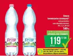 Coop Emese természetes ásványvíz ajánlat