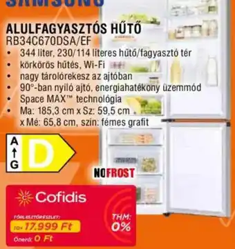 Samsung alulfagyasztos huto rb34c670dsaa/ef