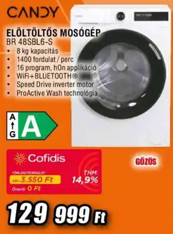 Candy előltöltős mosógép
