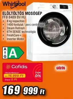 Expert Whirlpool előltöltős mosógép ajánlat