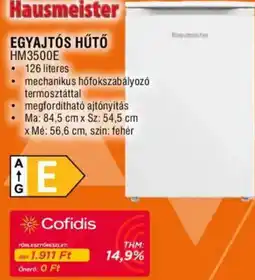 Expert Hausmeister egyajtós hűtő ajánlat