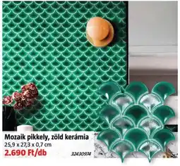 Bauhaus Mozaik pikkely zöld kerámia ajánlat