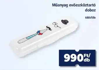 Műanyag evőeszköztartó doboz