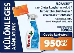 Goods Market Flóraszept szórófejes konyhai zsiroldó / fürdőszobai tisztítószer / univerzális tisztítószer ajánlat