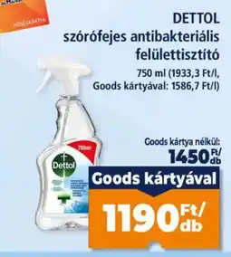 Goods Market Dettol szórófejes antibakteriális felülettszitó ajánlat