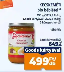 Goods Market Kecskeméti bio bébiétel ajánlat
