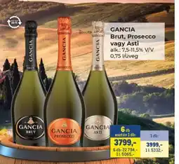 Metro GANCIA Brut, Prosecco vagy Asti ajánlat