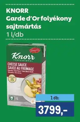 Metro KNORR Garde d’Or folyékony sajtmártás ajánlat