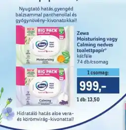 Metro Zewa Moisturising vagy Calming nedves toalettpapír ajánlat