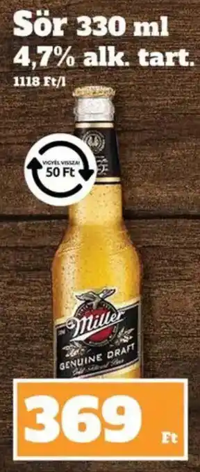 Family Diszkont Miller sör ajánlat