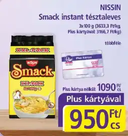 PlusMarket Nissin smack instant tésztaleves ajánlat