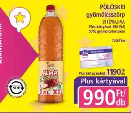 PlusMarket Pölöskei gyümölcsszörp ajánlat