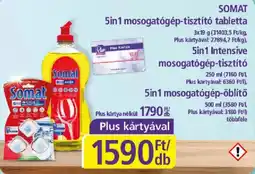 PlusMarket Somat 5in1 mosogatógép-tisztító tabletta ajánlat
