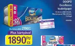 PlusMarket Ooops excellence toalettpapír ajánlat