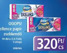 PlusMarket Ooops! excellence papír zsebkendő ajánlat