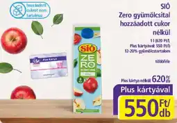 PlusMarket Sió zero gyümölcsital ajánlat