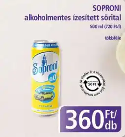 PlusMarket Soproni alkoholmentes ízesített sörital ajánlat