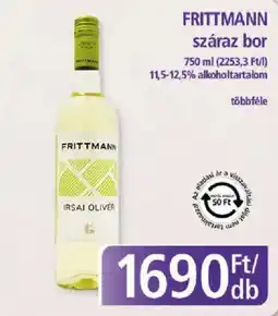 PlusMarket Frittman száraz bor ajánlat