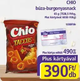 PlusMarket Chio búza-burgonyasnack ajánlat