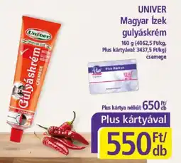 PlusMarket Univer magyar ízek gulyáskrém ajánlat