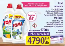 PlusMarket Tomi mosópor ajánlat