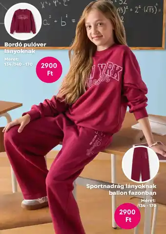 Bordó pulóver lányoknak
