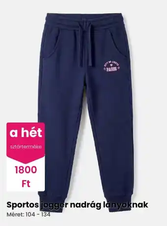 A het sportos jogger nadrág lányoknak