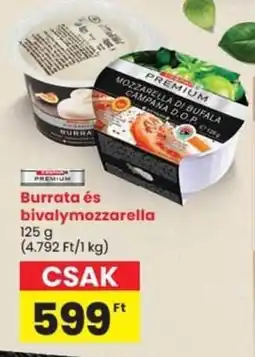 Spar Premium burrata és bivalymozzarella ajánlat