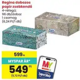 Spar Regina dobozos papír zsebkendő ajánlat