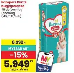 Spar Pampers Pants bugyipelenka ajánlat