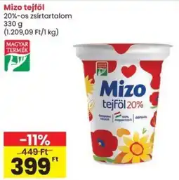 Spar Mizo tejföl ajánlat