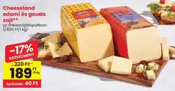 Spar Cheeseland edami és gouda sajt ajánlat
