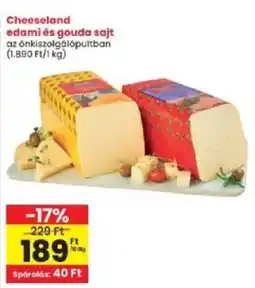 Interspar Cheeseland edami és gouda sajt ajánlat