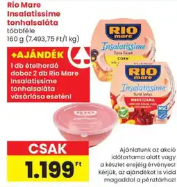 Spar Market Rio Mare insalatissime tonhalsaláta ajánlat