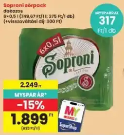 Interspar Soproni sör ajánlat