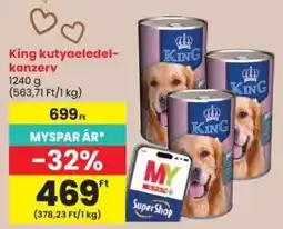 Spar King kutyaeledel-konzerv ajánlat