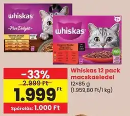 Spar Whiskas macskaeledel ajánlat