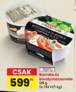 Interspar Burrata és bivalymozzarella ajánlat