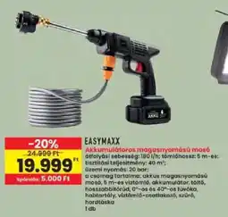 Interspar EasyMaxx akkumulátoros magasnyomású mosó ajánlat