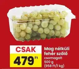 Interspar Mag nélküli fehér szőlő ajánlat