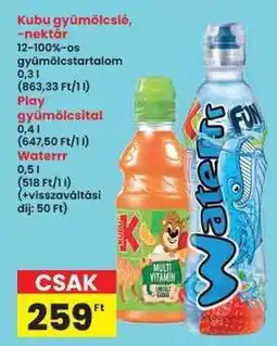 Interspar Kubu gyümölcslé, -nektár ajánlat