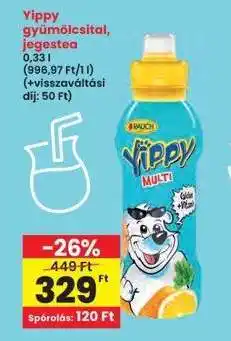 Interspar Yippy gyümölcsital, jegestea ajánlat