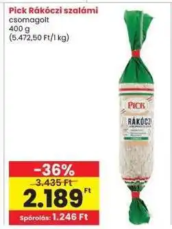 Interspar PICK Rákóczi szalámi ajánlat
