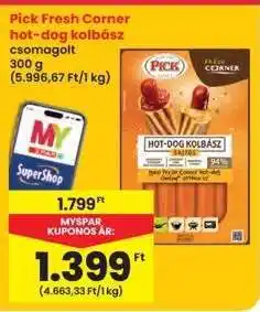 Interspar PICK Fresh Corner Hot-Dog Kolbász ajánlat