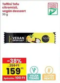 Interspar Toffini Tofu citromízű vegán desszert ajánlat