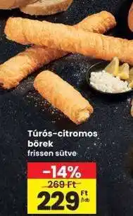 Interspar Túrós-citromos börek ajánlat