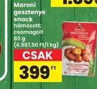 Interspar Maroni gesztenye snack hámozott csomagolt ajánlat