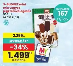 Interspar S-BUDGET mini mix vegyes jégkrémválogatás ajánlat