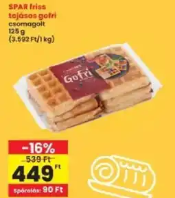Interspar Spar friss tojásos gofri ajánlat