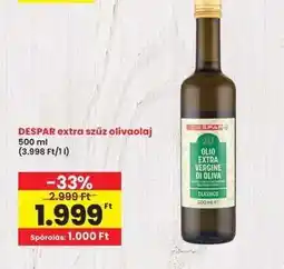 Interspar DESPAR extra szűz olívaolaj ajánlat